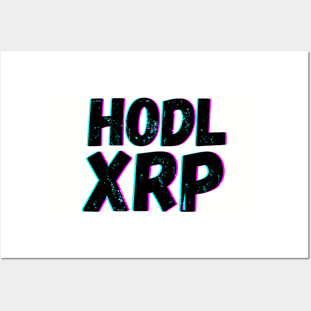 HODL XRP Ripple Wall Art by blueduckstuff